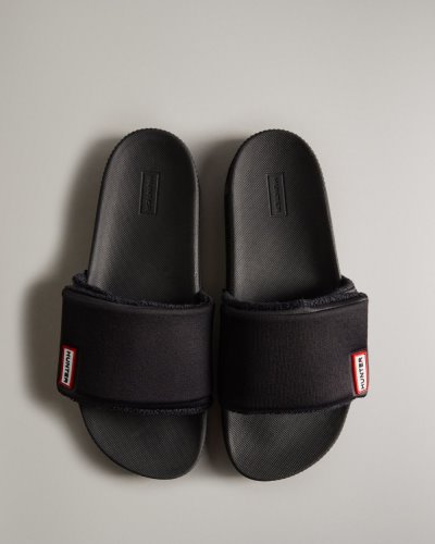 Hunter Adjustable Slides Badelatschen Herren Schwarz Deutschland | ZVM78P5