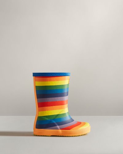 Hunter First Klassische Rainbow Rain Boot Kurze Regenstiefel Kinder Mehrfarbig Deutschland | INR149I