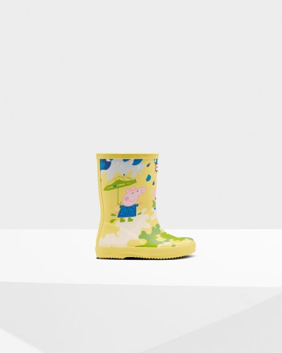 Hunter First Peppa Pig Muddy Puddles Rain Boot Kurze Regenstiefel Kinder Gelb Deutschland | I78OSJU