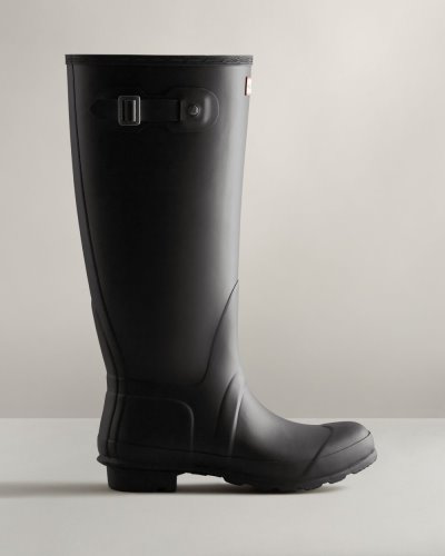 Hunter Hohe Weite Fit Rain Boot Hohe Regenstiefel Damen Schwarz Deutschland | OQQZO6B