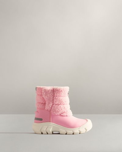 Hunter Insulated Sherpa Snow Boot Schneestiefel Kinder Rosa Deutschland | PAKAG0W