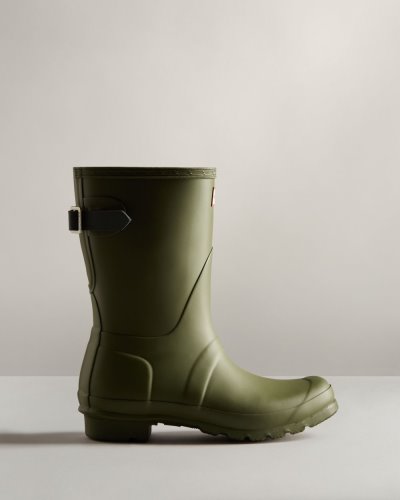 Hunter Kurzes Back Adjustable Rain Boot Verstellbare Regenstiefel Damen Olivgrün Grün Deutschland | C6RMNP5