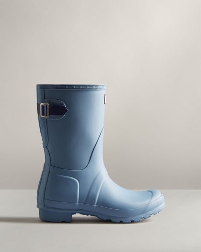 Hunter Kurzes Back Adjustable Rain Boot Verstellbare Regenstiefel Damen Blau Blau Deutschland | YRXP3IZ