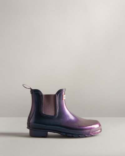 Hunter Nebula Chelsea Boot Chelsea Stiefel Damen Blau Deutschland | MZEJMLN