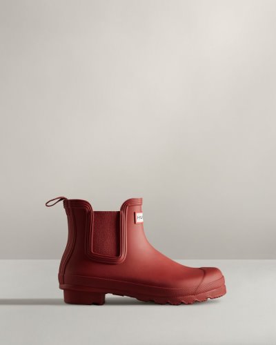 Hunter Original Chelsea Boot Chelsea Stiefel Damen Rot Deutschland | XAOIMTS