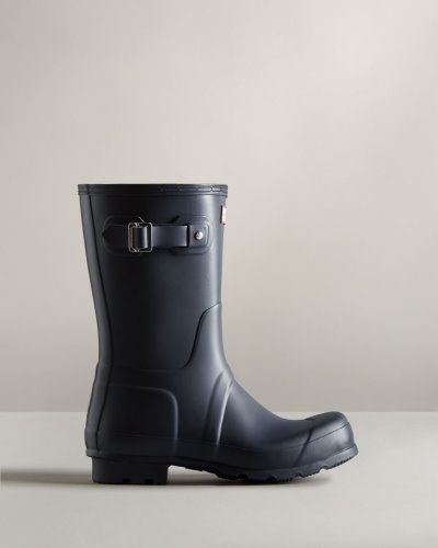 Hunter Original Kurzes Rain Boot Kurze Regenstiefel Herren Navy Deutschland | FP0JHH2