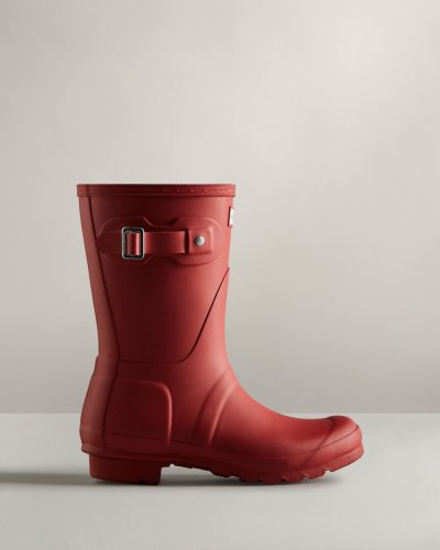 Hunter Original Kurzes Rain Boot Kurze Regenstiefel Damen Rot Deutschland | R7YYVDC