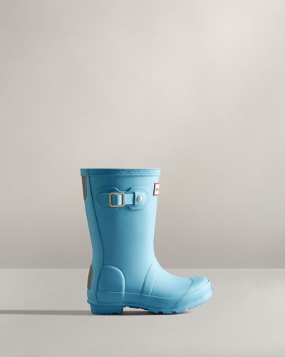 Hunter Original Rain Boot Kurze Regenstiefel Kinder Blau Deutschland | RJFB2UX