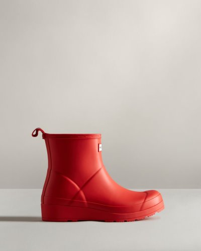 Hunter Play Kurzes Rain Boot Kurze Regenstiefel Damen Rot Deutschland | 631Z91T