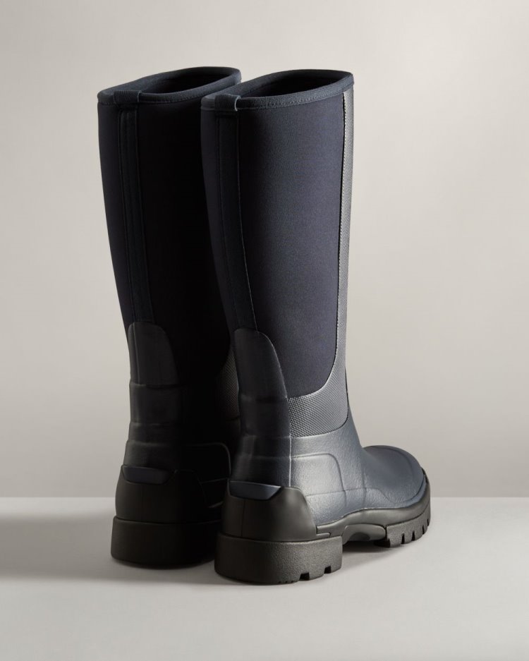 Hunter Balmoral Field Hybrid Hohe Rain Boot Hohe Regenstiefel Damen Navy Deutschland | 0EN0G79