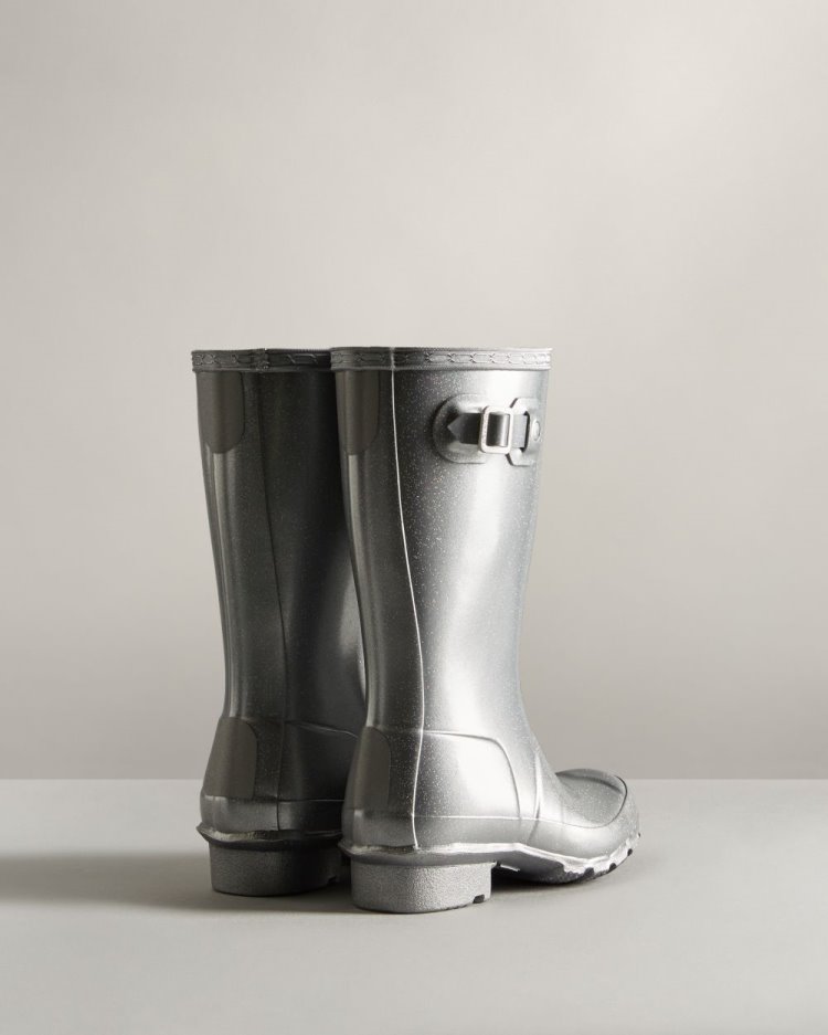 Hunter Cosmic Rain Boot Kurze Regenstiefel Kinder Silber Deutschland | BDW12Y0