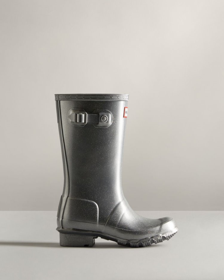 Hunter Cosmic Rain Boot Kurze Regenstiefel Kinder Silber Deutschland | BDW12Y0