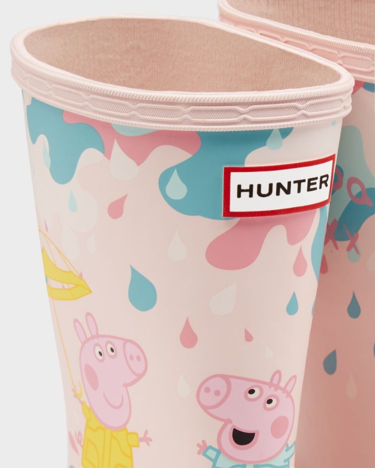 Hunter First Peppa Pig Muddy Puddles Rain Boot Kurze Regenstiefel Kinder Rosa Deutschland | E9K2JP3