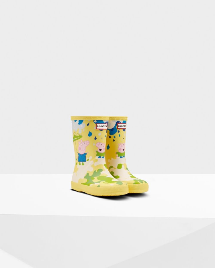 Hunter First Peppa Pig Muddy Puddles Rain Boot Kurze Regenstiefel Kinder Gelb Deutschland | I78OSJU