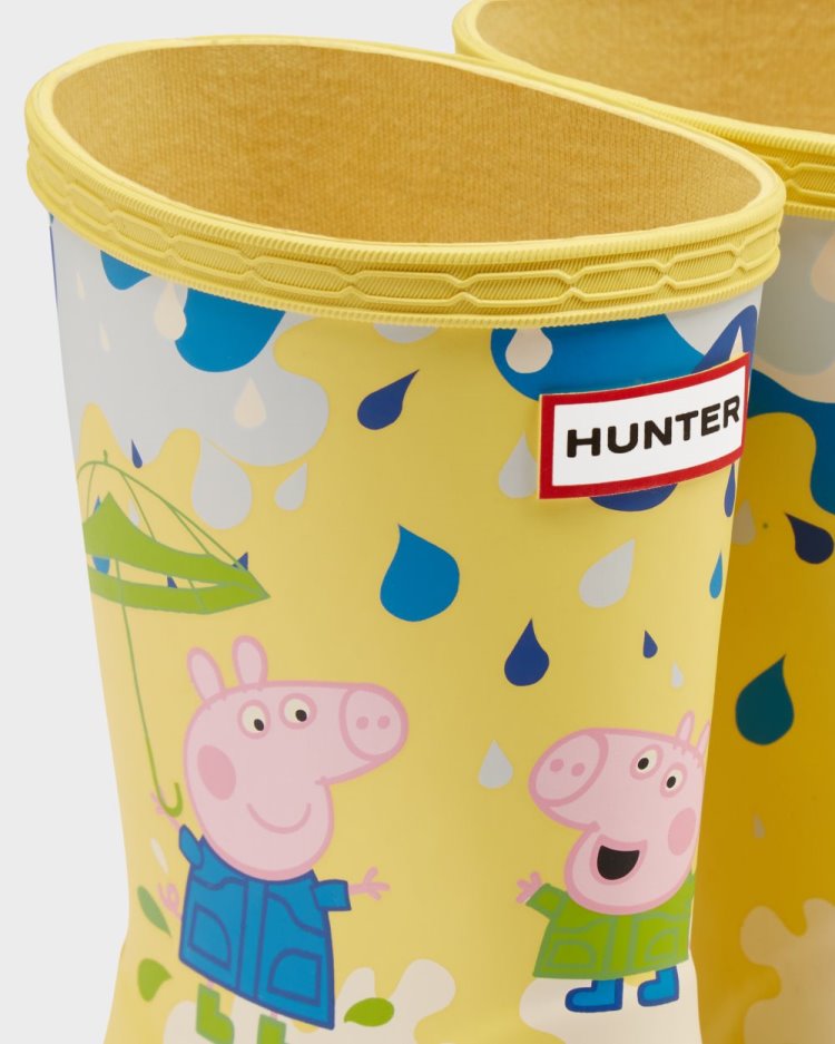 Hunter First Peppa Pig Muddy Puddles Rain Boot Kurze Regenstiefel Kinder Gelb Deutschland | I78OSJU