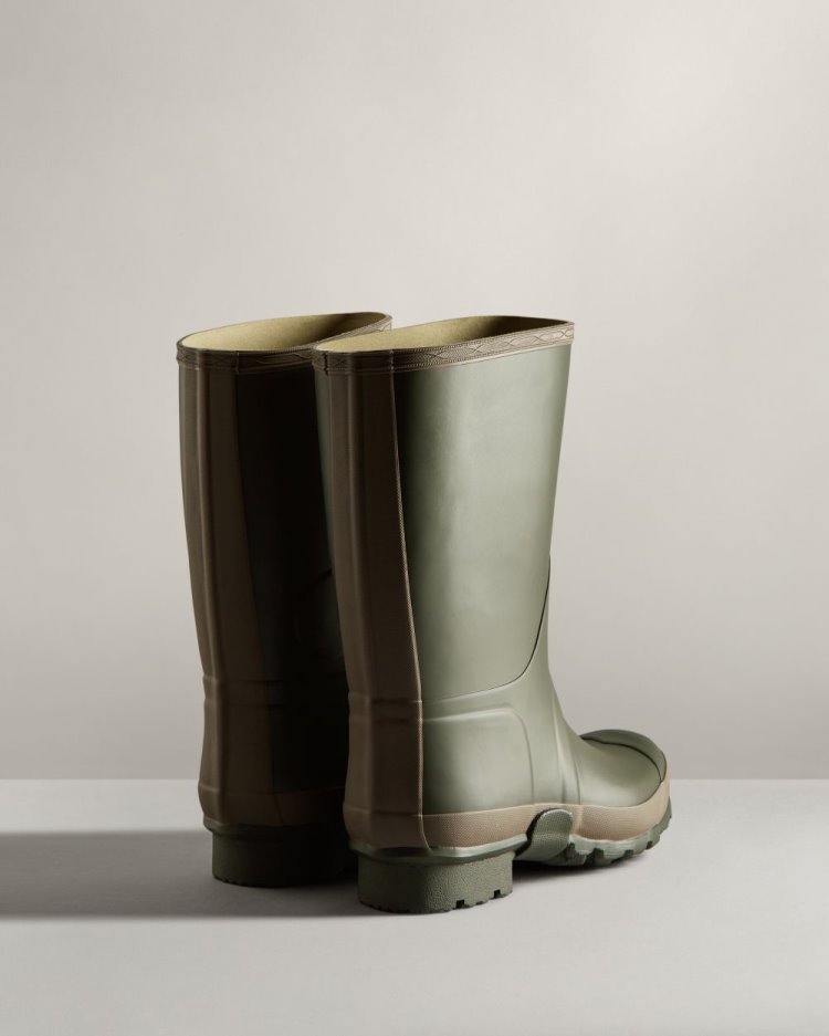 Hunter Gardener Rain Boot Hohe Regenstiefel Herren Dunkelolivgrün Braun Deutschland | LJVW9EF