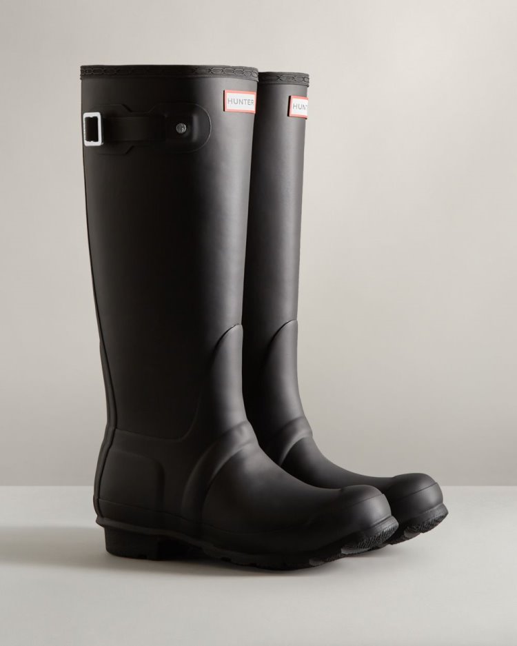 Hunter Hohe Insulated Rain Boot Hohe Regenstiefel Damen Schwarz Deutschland | JR5JBGJ