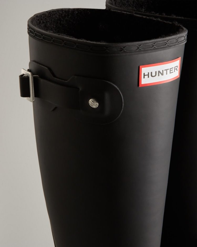 Hunter Hohe Insulated Rain Boot Hohe Regenstiefel Damen Schwarz Deutschland | JR5JBGJ