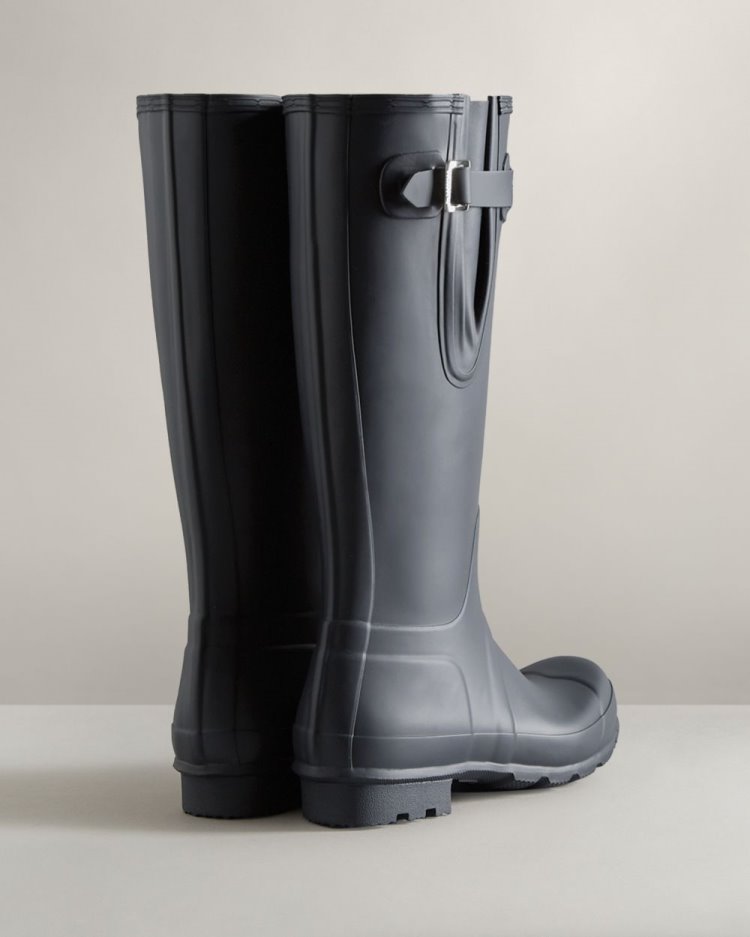 Hunter Hohe Side Adjustable Rain Boot Verstellbare Regenstiefel Herren Navy Deutschland | 0ODXHR5