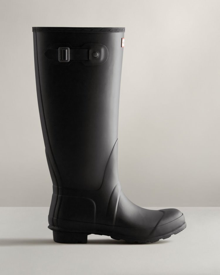 Hunter Hohe Weite Fit Rain Boot Stiefel Mit Weitem Bein Damen Schwarz Deutschland | CAG21N5