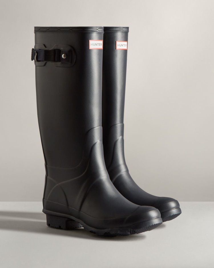 Hunter Huntress Weite Leg Rain Boot Hohe Regenstiefel Damen Navy Deutschland | AEG186R