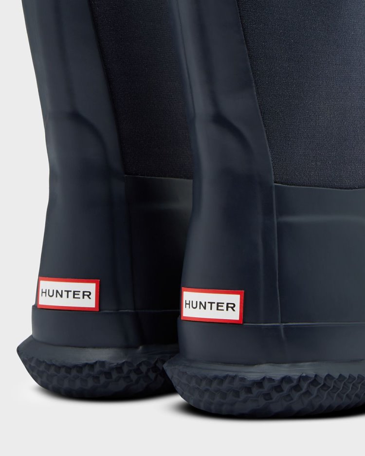 Hunter Insulated Roll Top Sherpa Boot Schneestiefel Kinder Navy Deutschland | QOZPV4E