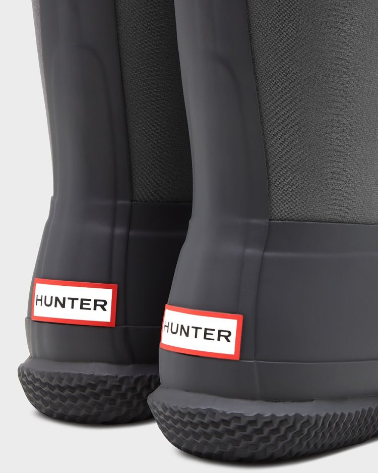 Hunter Insulated Roll Top Sherpa Boot Winterstiefel Damen Schwarz Grau Deutschland | 4SO6JW3