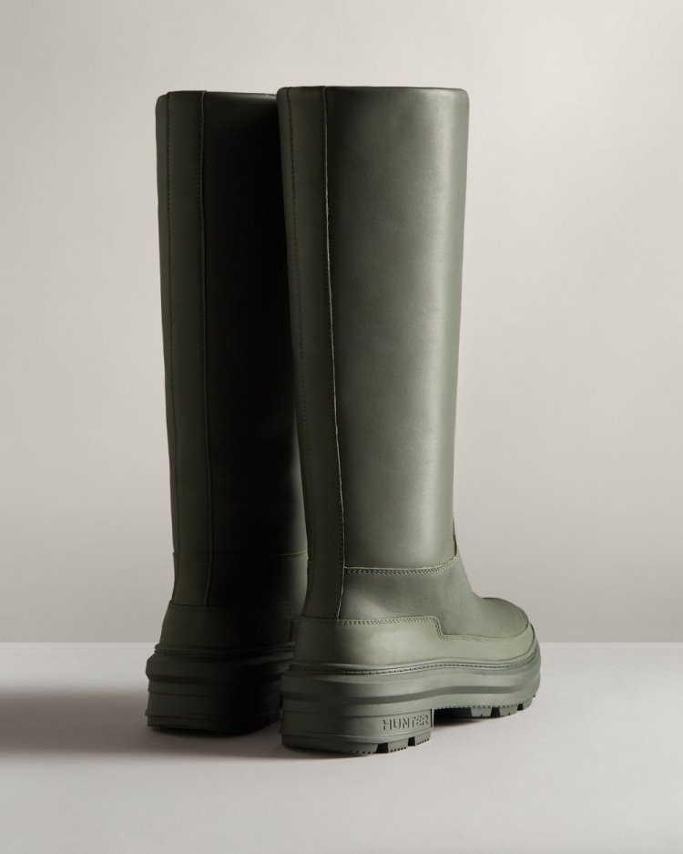 Hunter Killing Eve Hohe Chasing Boot Hohe Regenstiefel Damen Olivgrün Deutschland | 4D83JYW