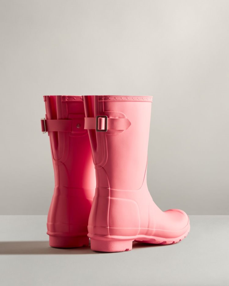 Hunter Kurzes Back Adjustable Rain Boot Kurze Regenstiefel Damen Rosa Deutschland | DZUIWY3