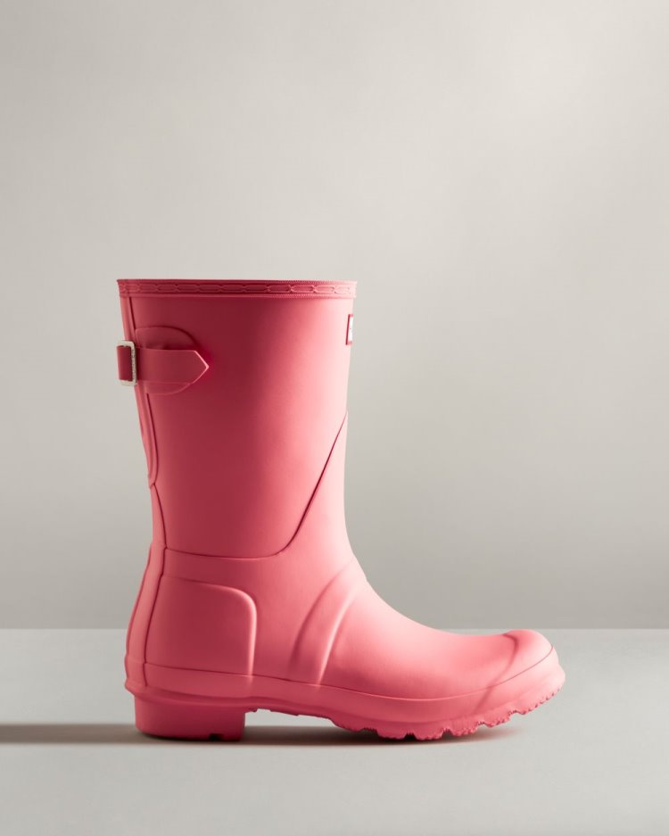 Hunter Kurzes Back Adjustable Rain Boot Verstellbare Regenstiefel Damen Rosa Deutschland | EGCQ96N