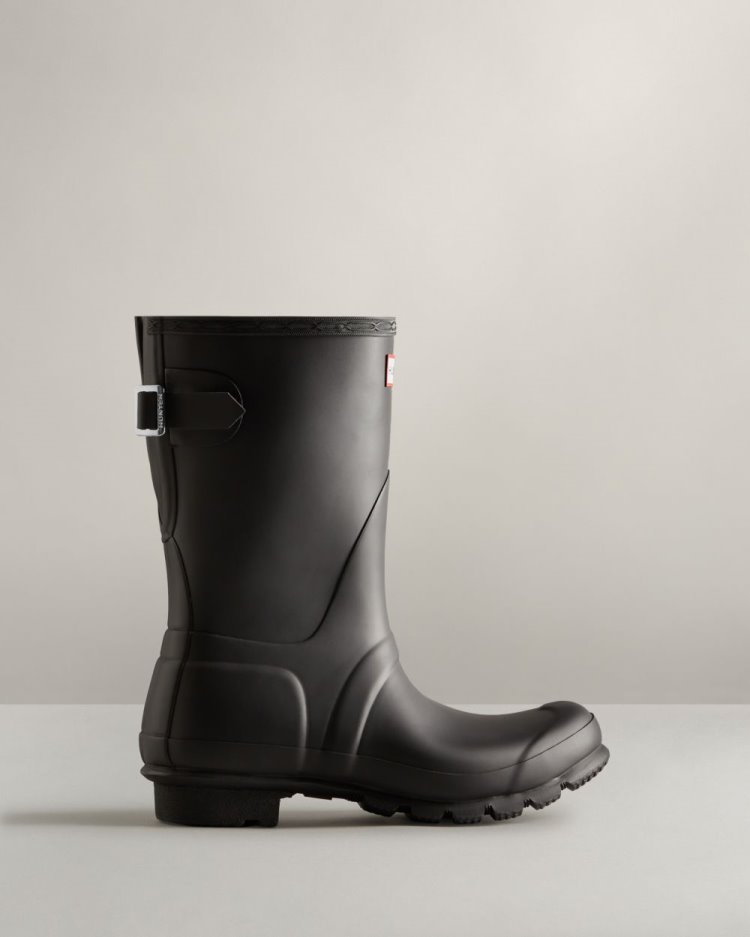 Hunter Kurzes Back Adjustable Rain Boot Verstellbare Regenstiefel Damen Schwarz Deutschland | RRNSY8V