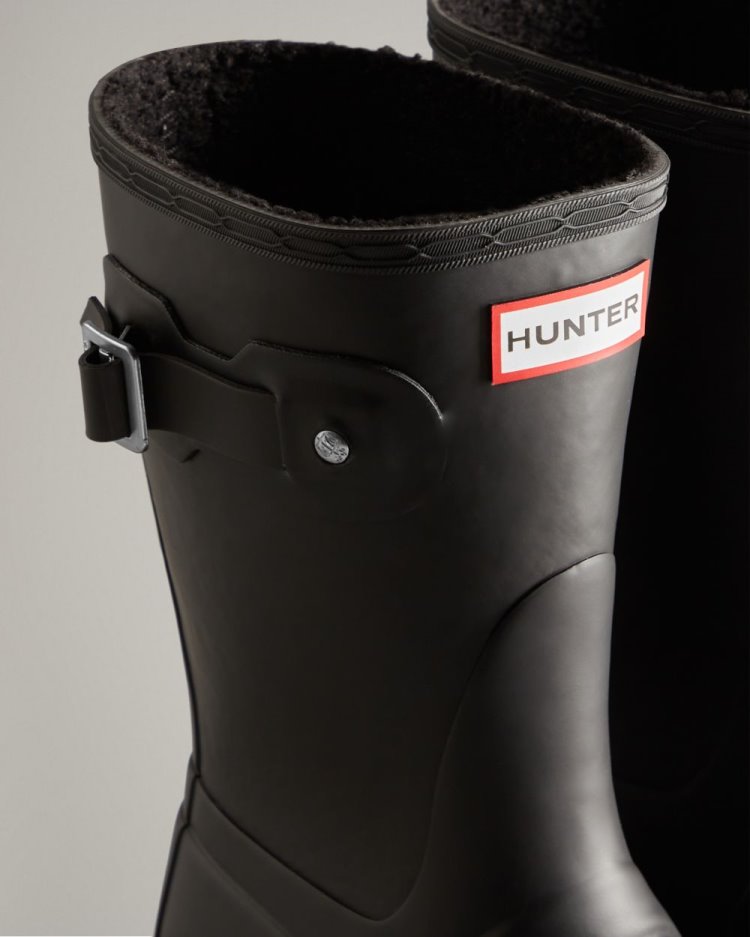 Hunter Kurzes Insulated Rain Boot Kurze Regenstiefel Damen Schwarz Deutschland | VYHF8UF