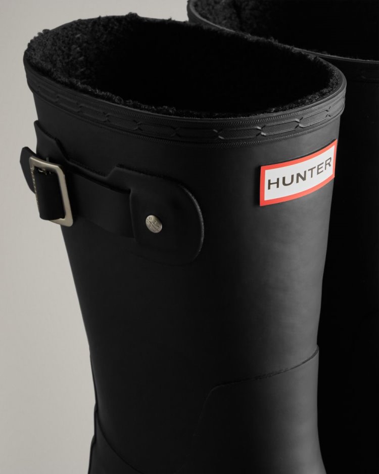 Hunter Kurzes Insulated Rain Boot Kurze Regenstiefel Herren Schwarz Deutschland | Z1WC8FU