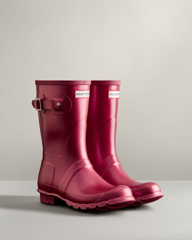 Hunter Nebula Kurzes Rain Boot Kurze Regenstiefel Damen Bordeaux Deutschland | QNPD4JI