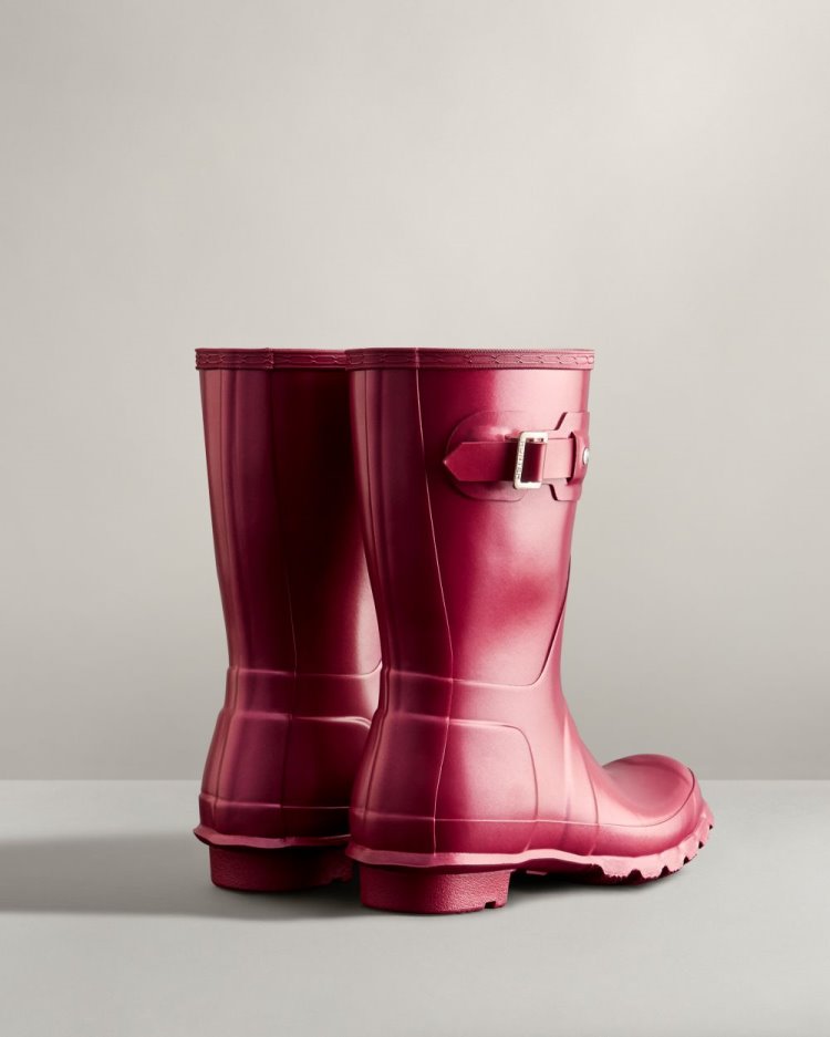 Hunter Nebula Kurzes Rain Boot Kurze Regenstiefel Damen Bordeaux Deutschland | QNPD4JI