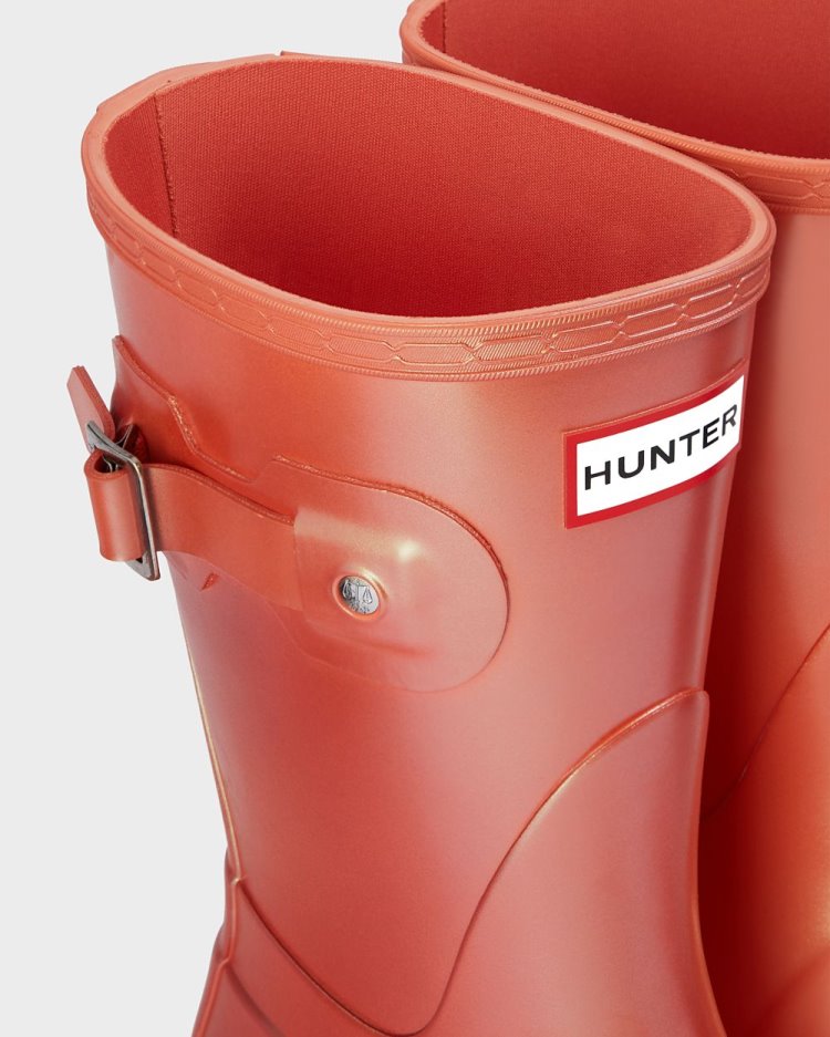 Hunter Nebula Kurzes Rain Boot Kurze Regenstiefel Damen Orange Deutschland | UM11RQK