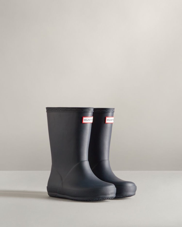 Hunter Original First Klassische Rain Boot Kurze Regenstiefel Kinder Navy Deutschland | CF72BPF