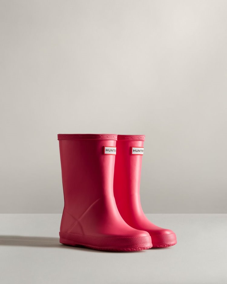 Hunter Original First Klassische Rain Boot Kurze Regenstiefel Kinder Rosa Deutschland | SB367TV