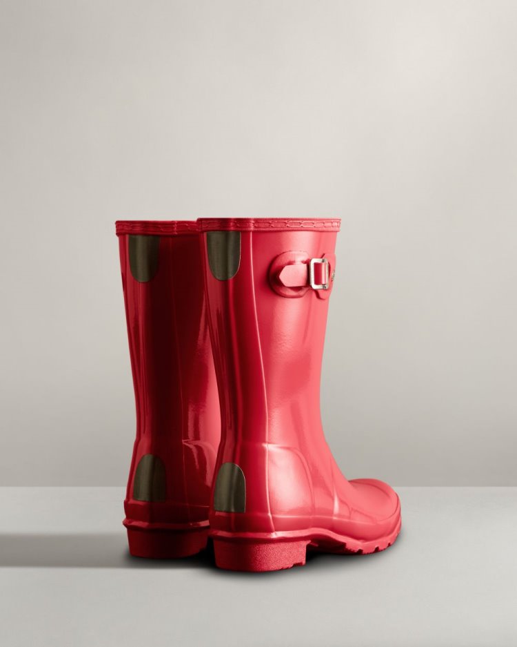 Hunter Original Gloss Rain Boot Hohe Regenstiefel Kinder Rosa Deutschland | 8DLO733