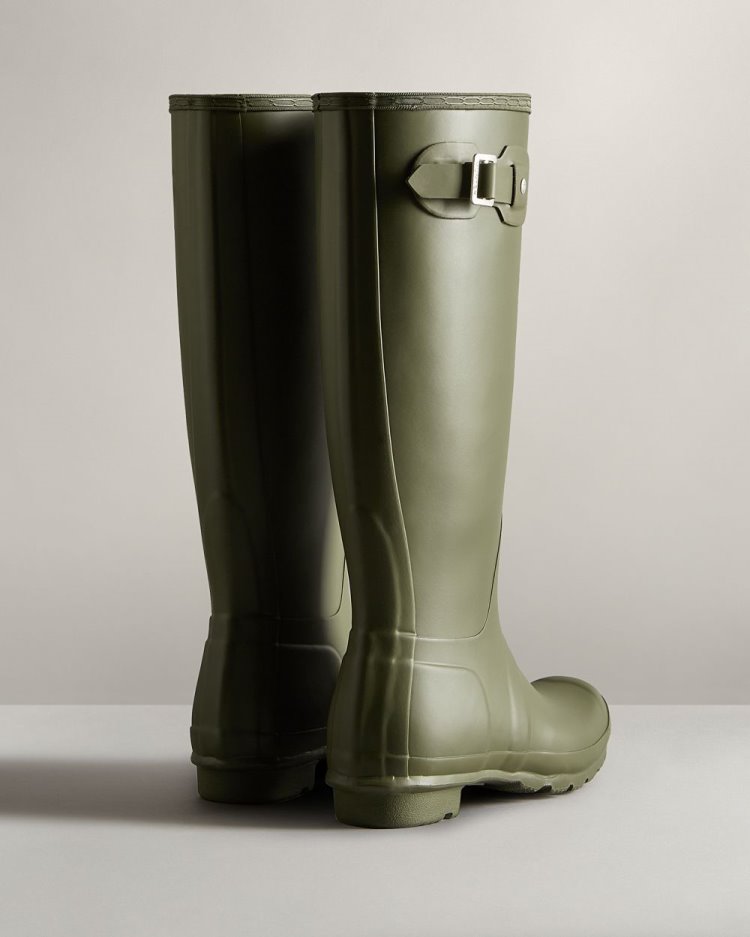 Hunter Original Hohe Rain Boot Hohe Regenstiefel Damen Olivgrün Deutschland | 5EAH3RR