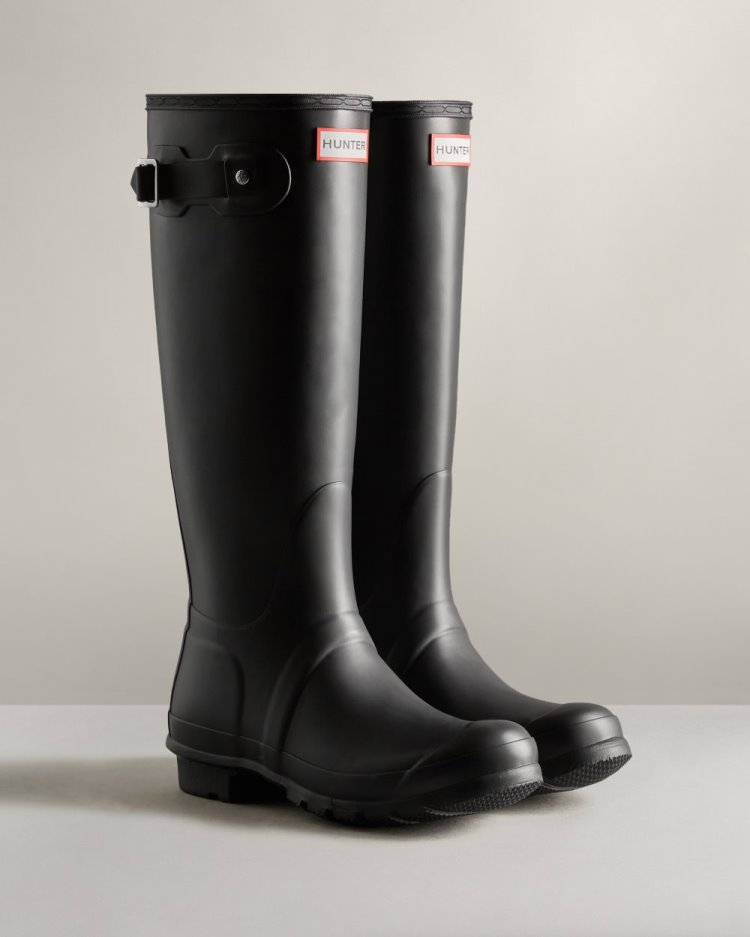 Hunter Original Hohe Rain Boot Hohe Regenstiefel Damen Schwarz Deutschland | 6HI2KSN