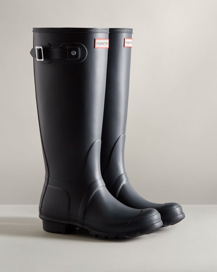 Hunter Original Hohe Rain Boot Hohe Regenstiefel Damen Navy Deutschland | JS6MQ96