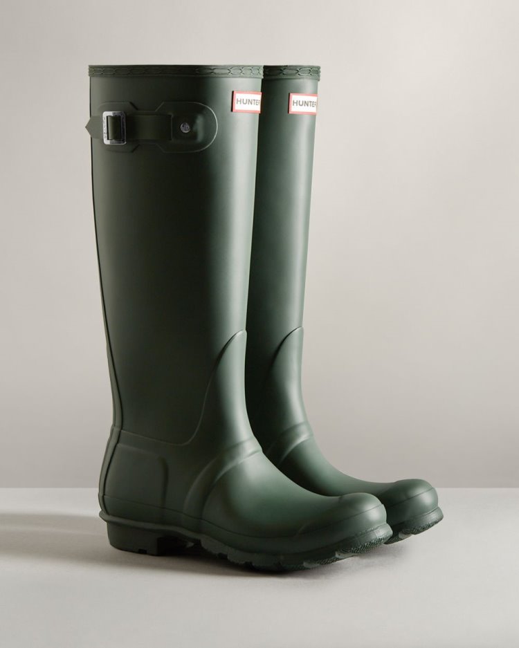 Hunter Original Hohe Rain Boot Hohe Regenstiefel Damen Grün Deutschland | M9FQQWG