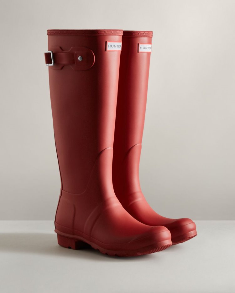 Hunter Original Hohe Rain Boot Hohe Regenstiefel Damen Rot Deutschland | NLJMUB6