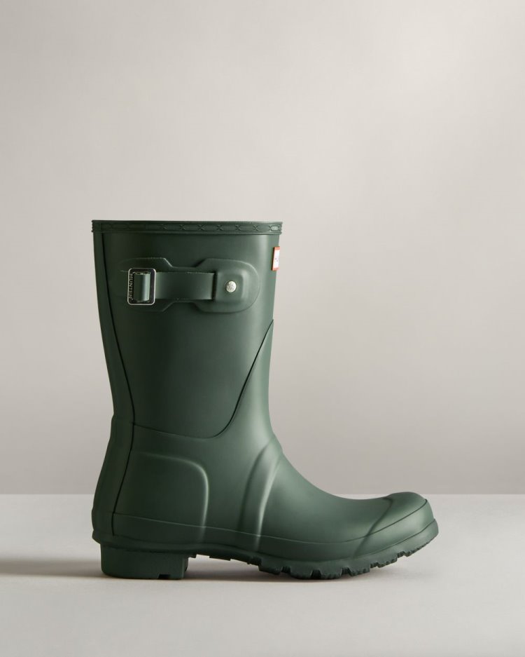 Hunter Original Kurzes Rain Boot Kurze Regenstiefel Damen Grün Deutschland | 6P9GOCA