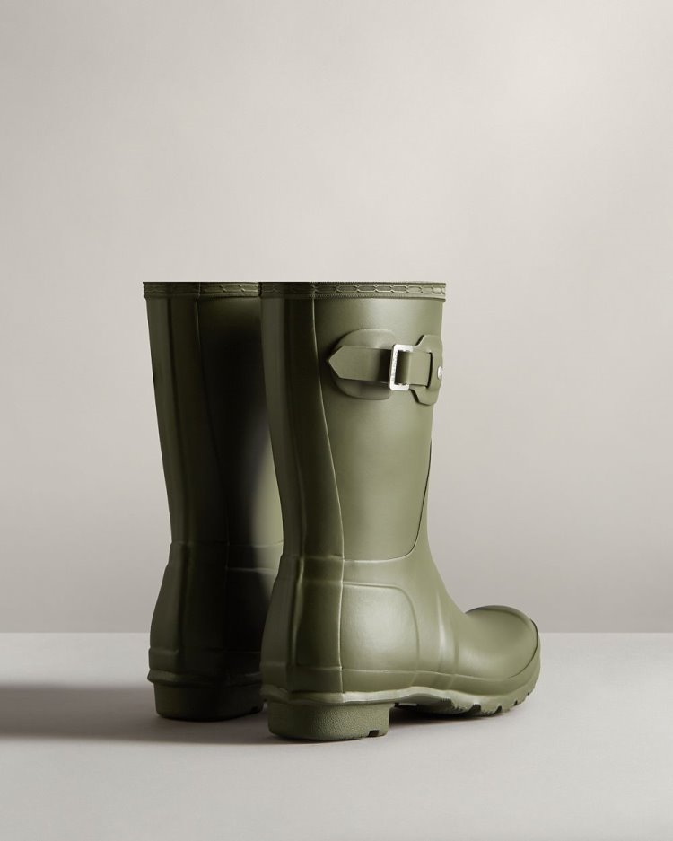 Hunter Original Kurzes Rain Boot Kurze Regenstiefel Damen Olivgrün Deutschland | GCUGZC8