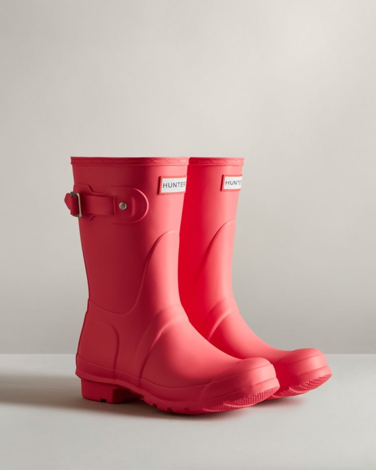 Hunter Original Kurzes Rain Boot Kurze Regenstiefel Damen Rosa Deutschland | GGP2OTJ