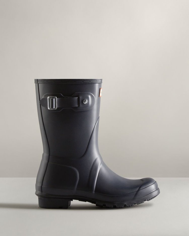 Hunter Original Kurzes Rain Boot Kurze Regenstiefel Damen Navy Deutschland | LDAGAMX