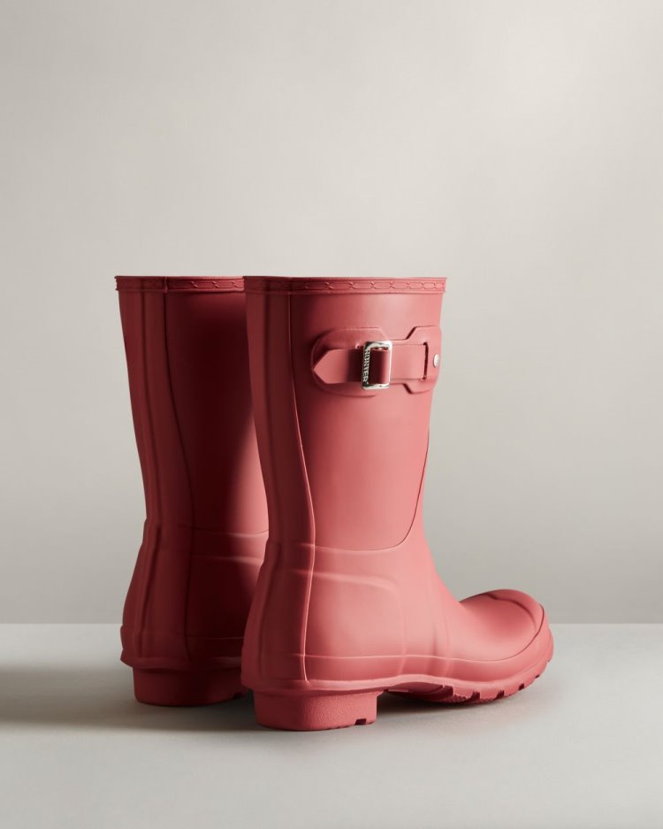 Hunter Original Kurzes Rain Boot Kurze Regenstiefel Damen Rosa Deutschland | R1NLK22