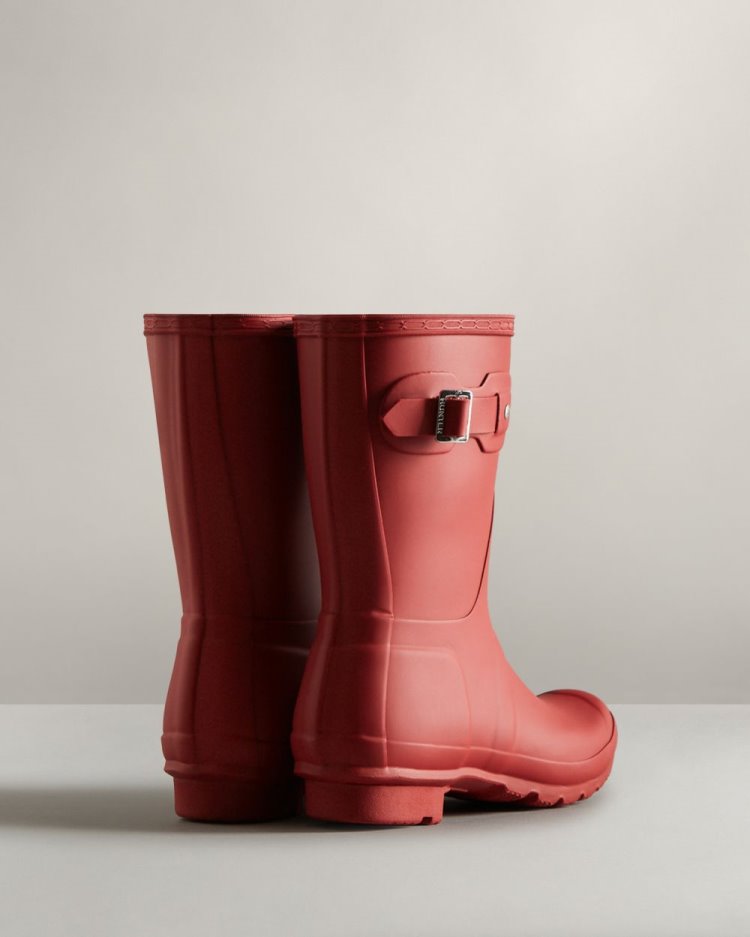 Hunter Original Kurzes Rain Boot Kurze Regenstiefel Damen Rot Deutschland | R7YYVDC